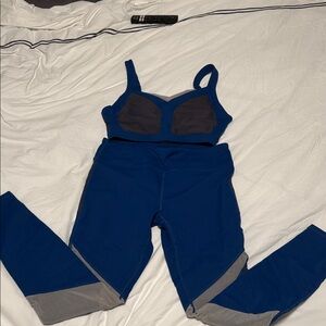 Fabletics Blue and Gray Activewear Set